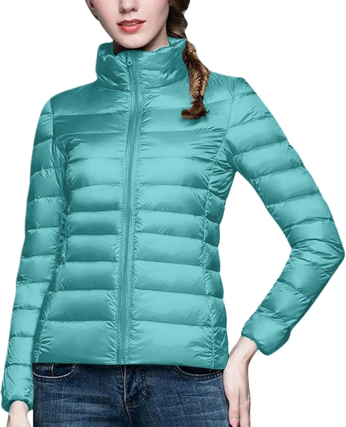 Womens Jackets Winter Down Jacket Women Slim Short Jacket Women's Cropped Quilted Jacket LightWeight Coat Outwear