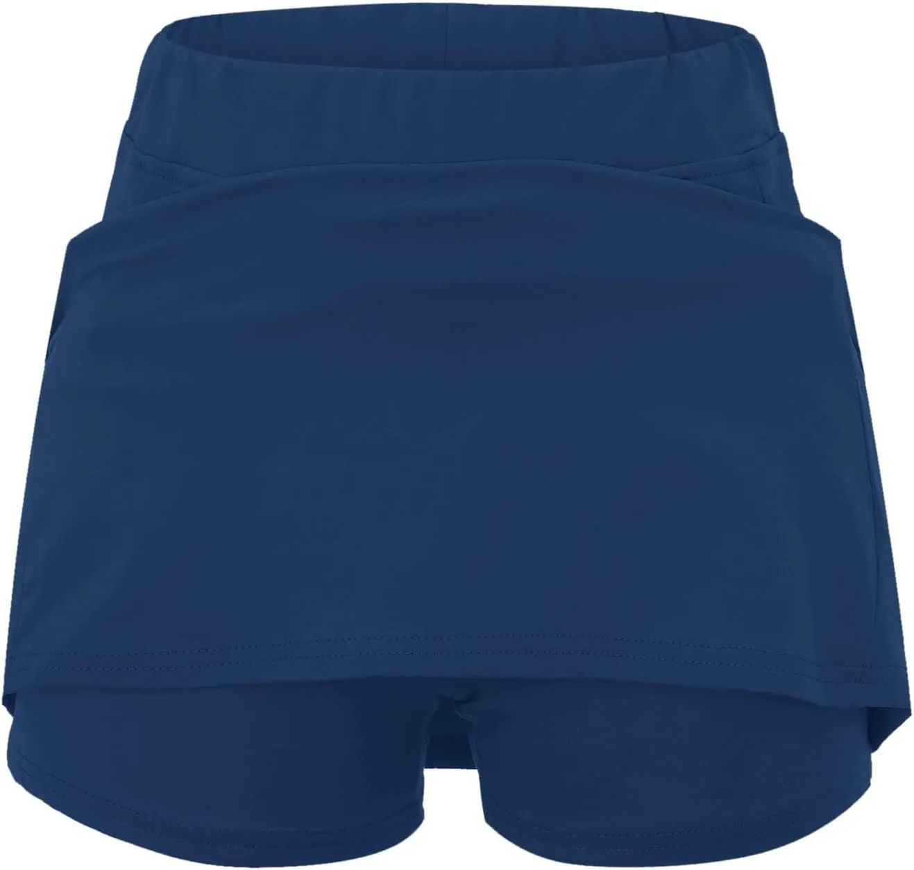 Women's Striped Patchwork Skorts 2 in 1 Stretch Outdoor Athletic Skirt Shorts Lightweight Soft Comfy-Fit Tennis Short