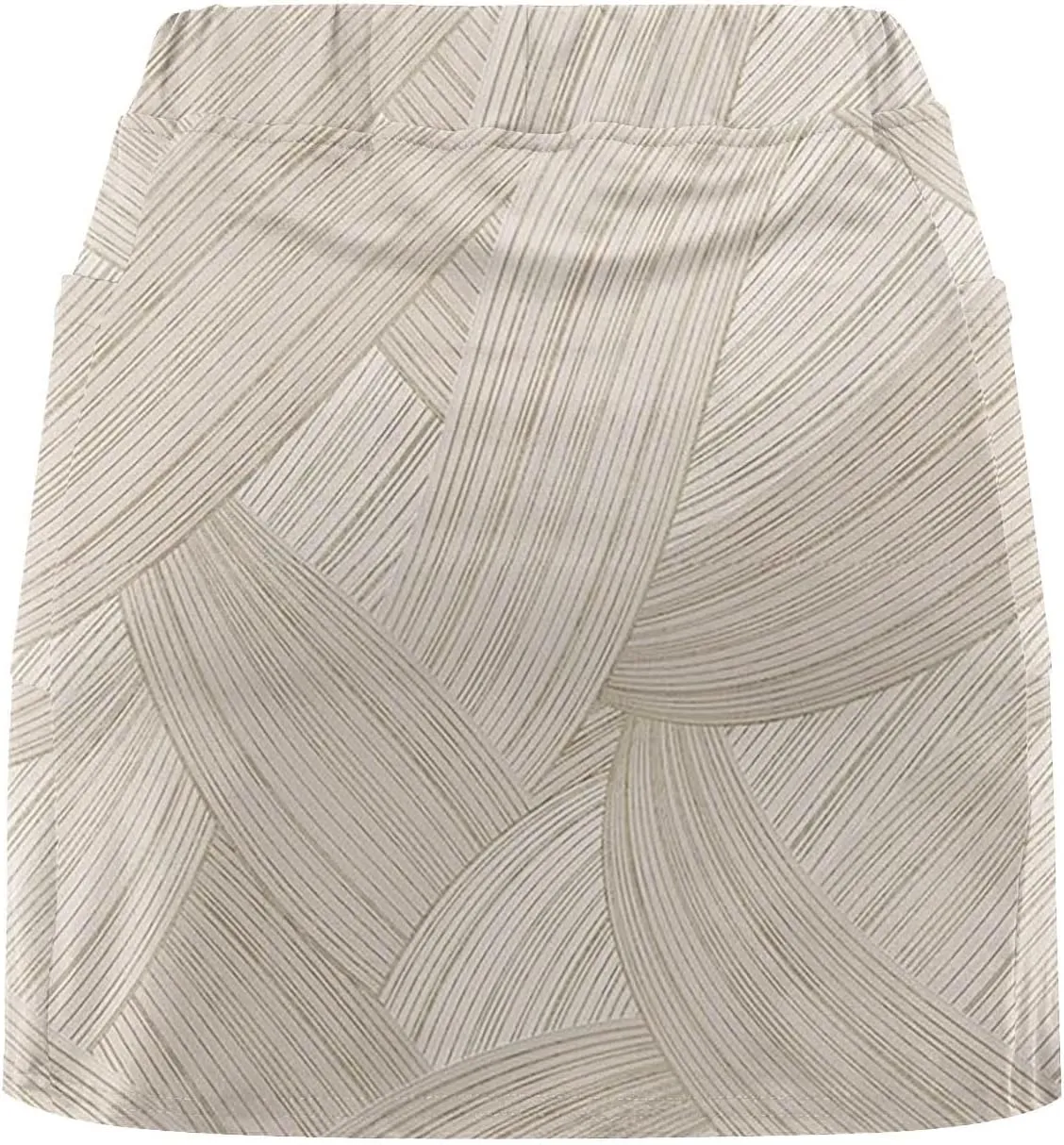 Women's Striped Patchwork Skorts 2 in 1 Stretch Outdoor Athletic Skirt Shorts Lightweight Soft Comfy-Fit Tennis Short