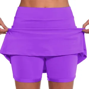 Womens Summer Tennis Skirts with Shorts Underneath, Pickleball, Athletic, Workout and Golf Skorts Lightweight Skirt Workout