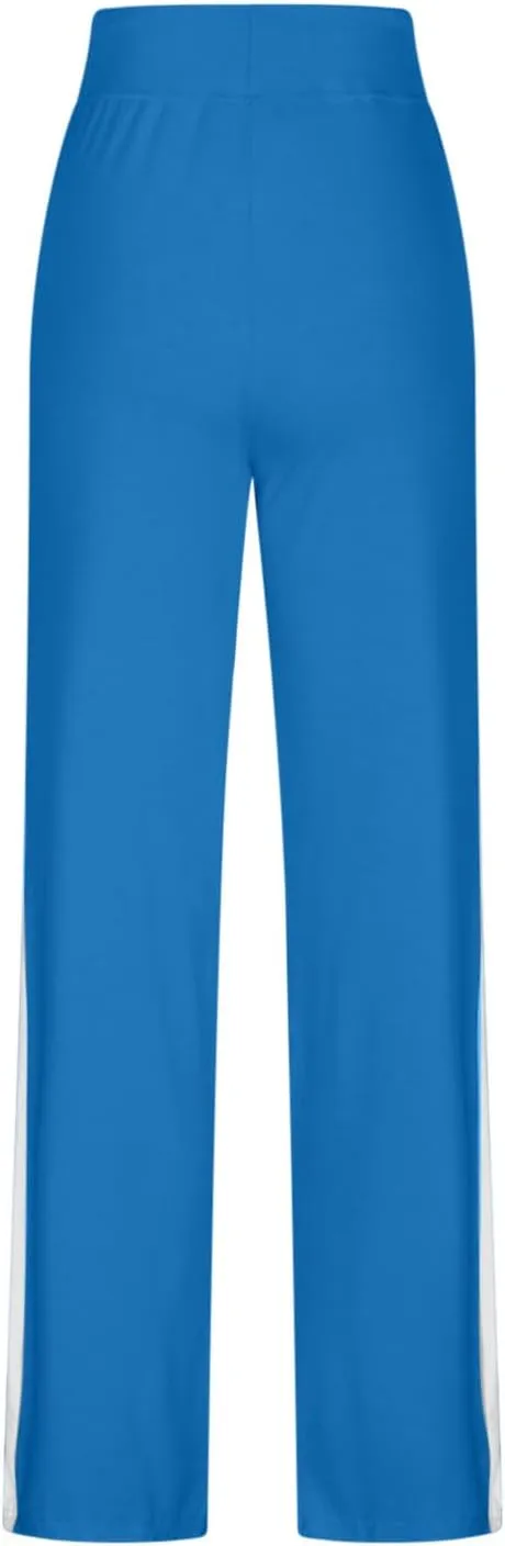 Women's Sweatpant Yoga Leggings Side Striped High Waist Stretch Slim Comfy Jogger Gym Sport Workout Pants Trousers