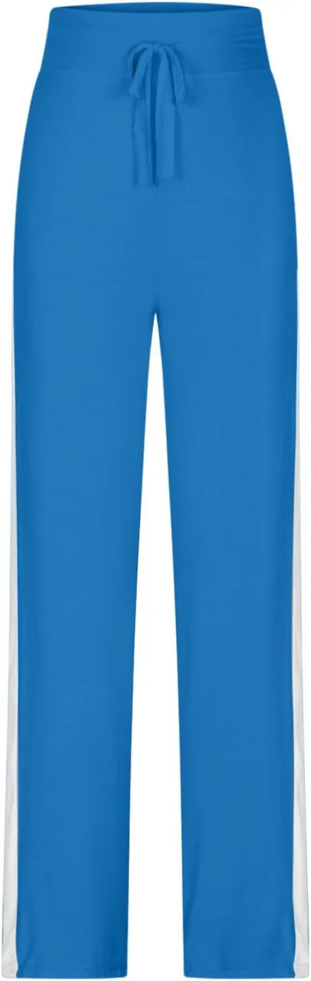 Women's Sweatpant Yoga Leggings Side Striped High Waist Stretch Slim Comfy Jogger Gym Sport Workout Pants Trousers