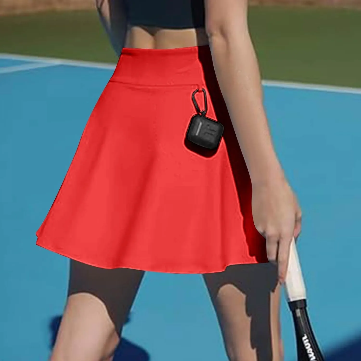 Women's Tennis Skirt with Shorts Underneath Summer Athletic Skorts with Slit Y2k High Waisted Golf Skirt