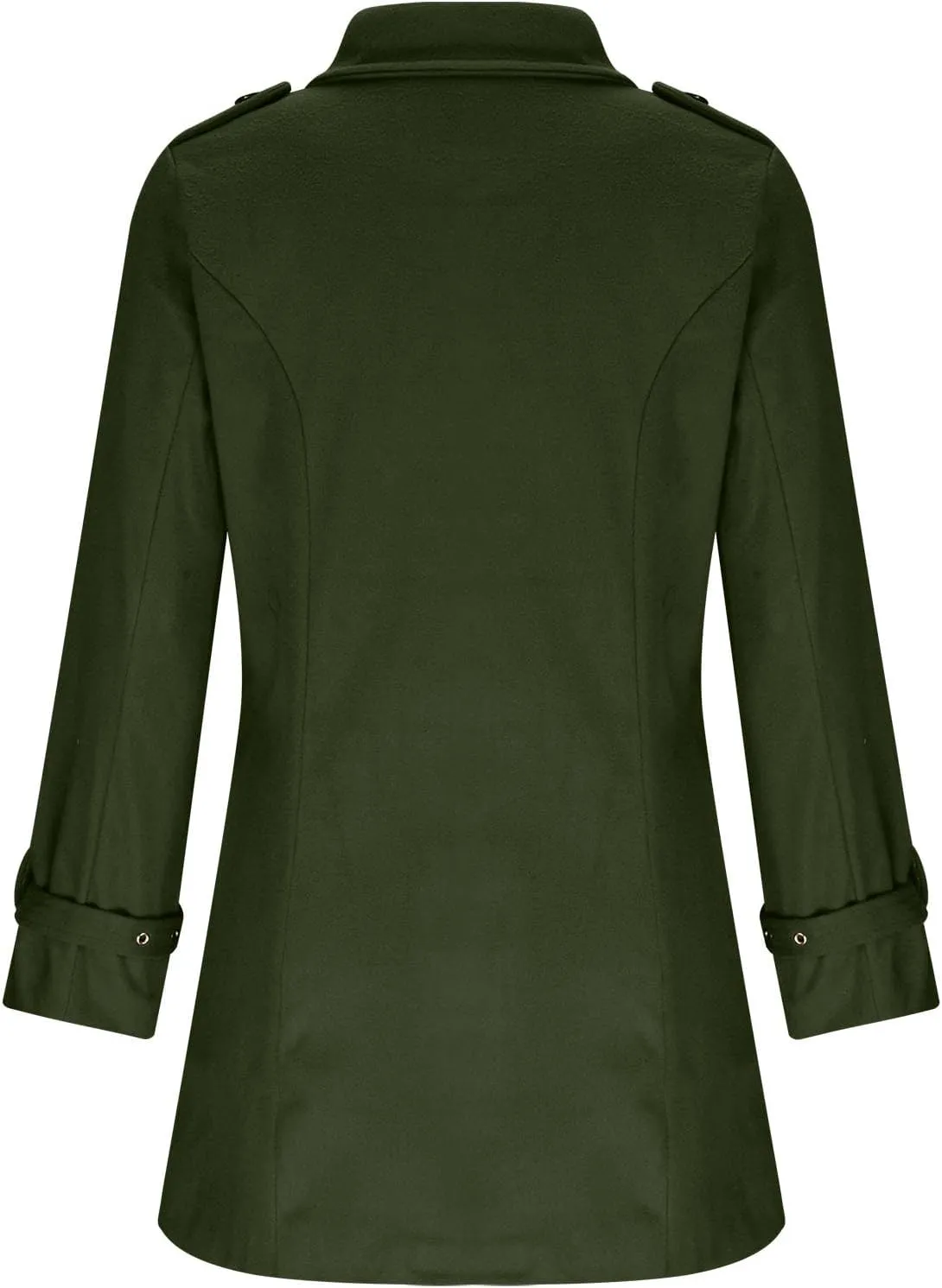 Women's Trench Coat, Trendy Classic Overcoat Mid Long Slim Jackets Winter Warm Outerwear Windproof Coats 2024
