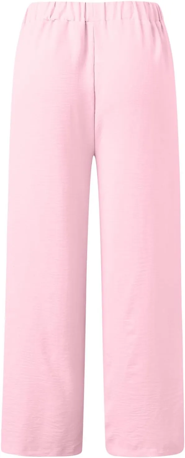 Womens Trousers Wide Leg High Waist Trouser Fit Loose Yoga Long Pants Business Casual Pants for Women Skinny