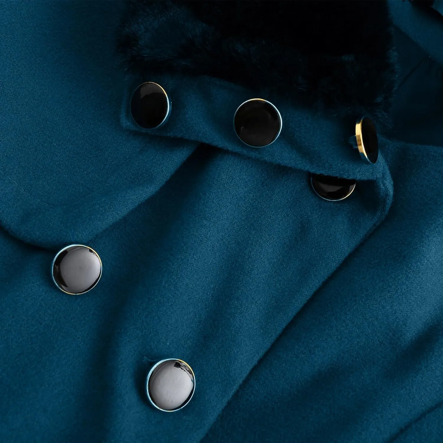 Womens Winter Coats Basic Collar Open Front Belted Wool Coat Casual Fashion Trench Coat Elegant Peacoat with Hood