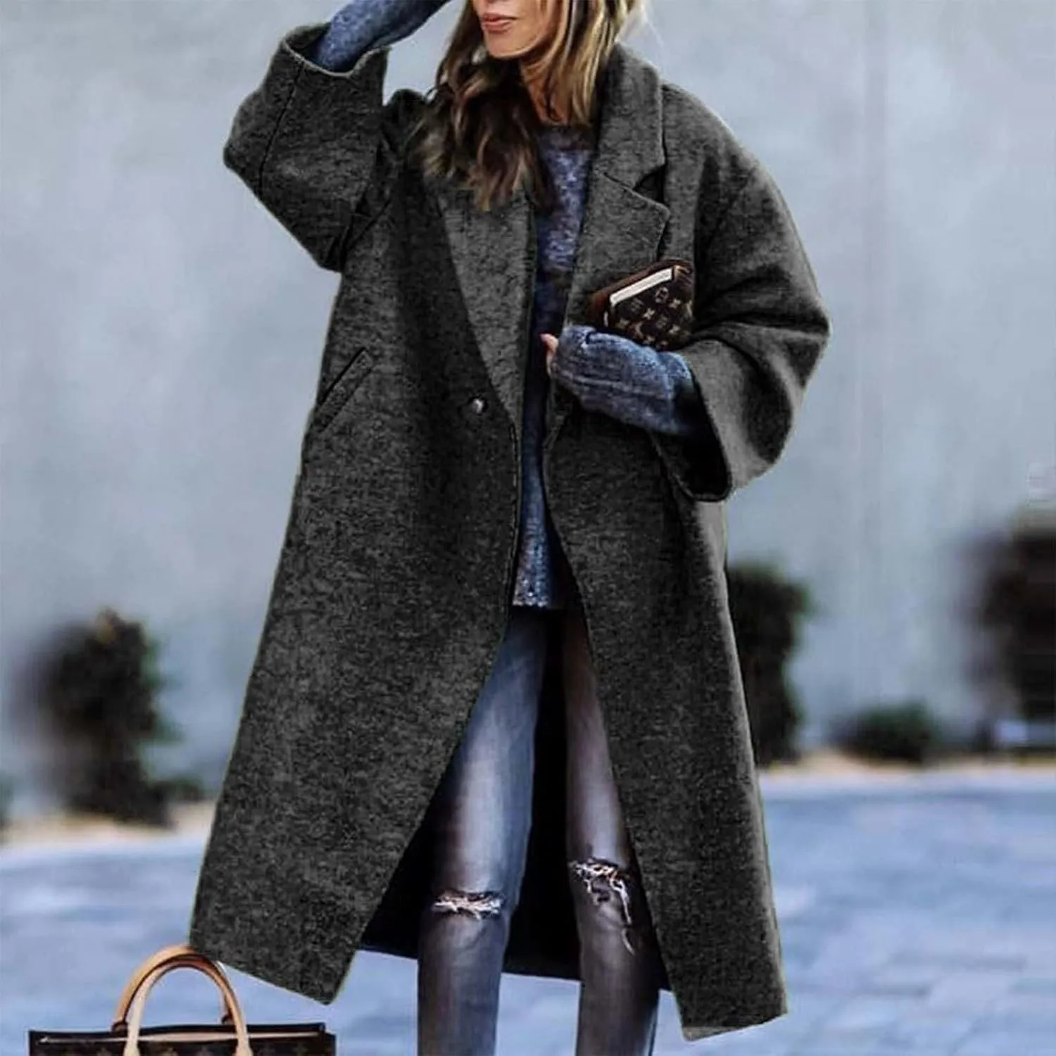 Women's Winter Coats Blouse Thin Coat Trench Long Jacket Ladies Slim Long Belt Elegant Trench Coat for Women 2023