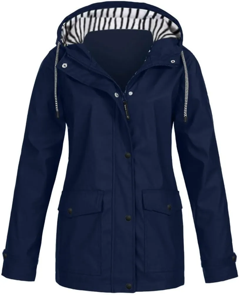 Women's Winter Jacket Quilted Puffer Parka Outdoor Coat Plus Women's Coat Mountain Windbreaker Hooded Raincoat