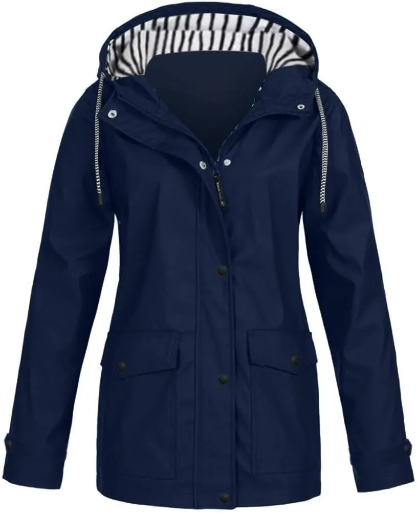 Women's Winter Jacket Quilted Puffer Parka Outdoor Coat Plus Women's Coat Mountain Windbreaker Hooded Raincoat