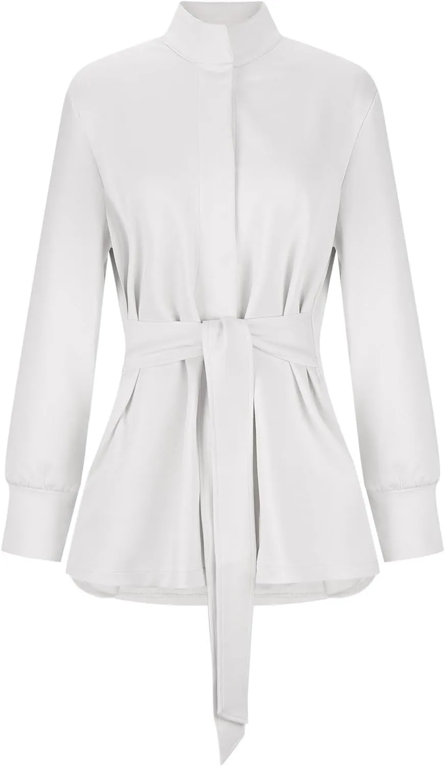 Womens Winter Trench Coat Open Front Wool Blend Pea Coats Casual Notched Lapel Classic Fitted Mid Long Jacket Outwear