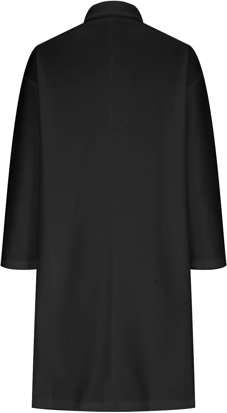 Women's Wool & Pea Coats Open Front Long Jacket Fashion Double Breasted Outwear Casual Winter Trench Coat with Pocket