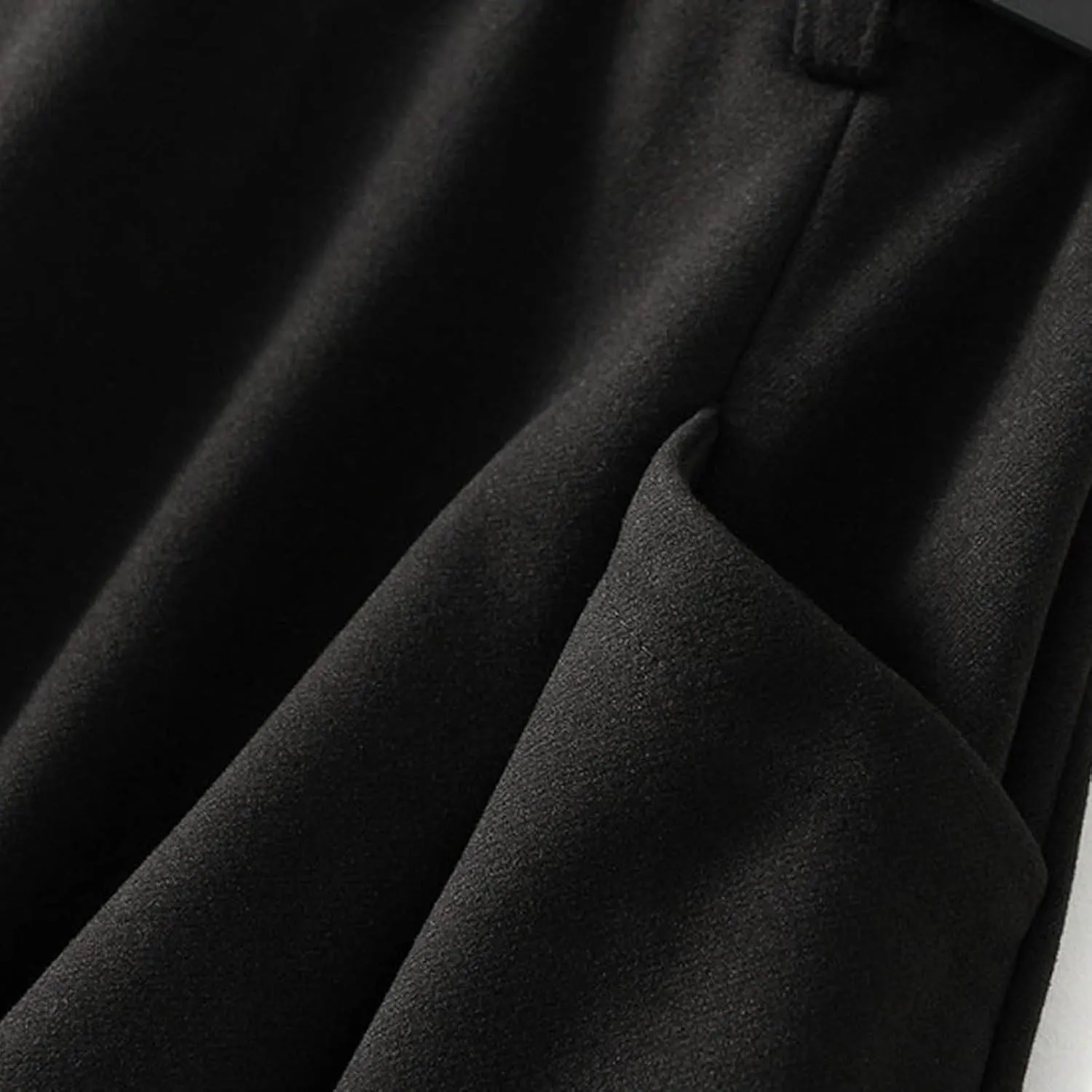 Woolen Skirt High Waisted Pleated A Line Mid Length Umbrella Skirt Body Skirt Long