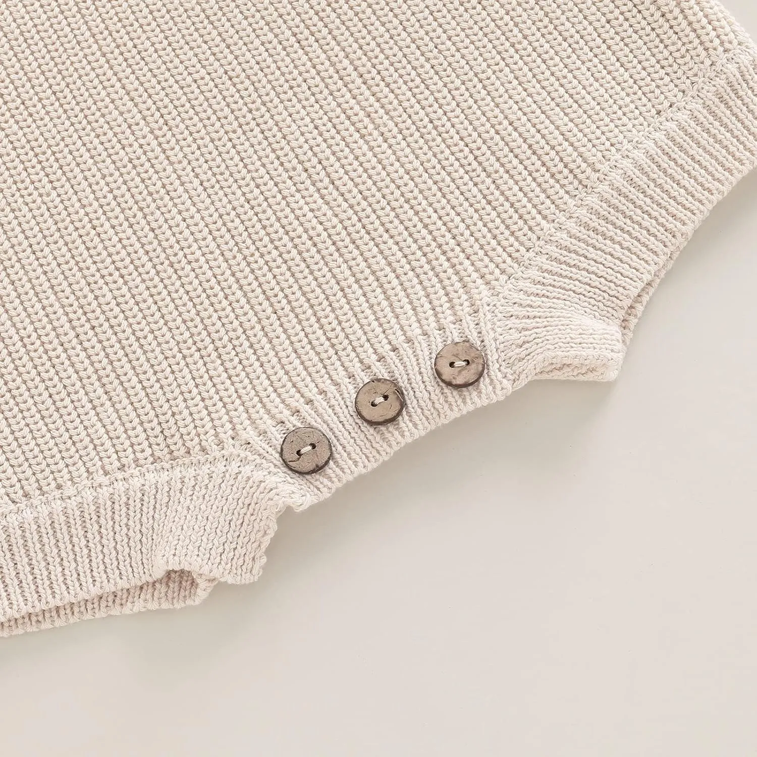 woshilaocai Baby Boy Girl Sweater Oversized Long Sleeve Romper Warm Crewneck Bodysuit Knitted Winter Clothes