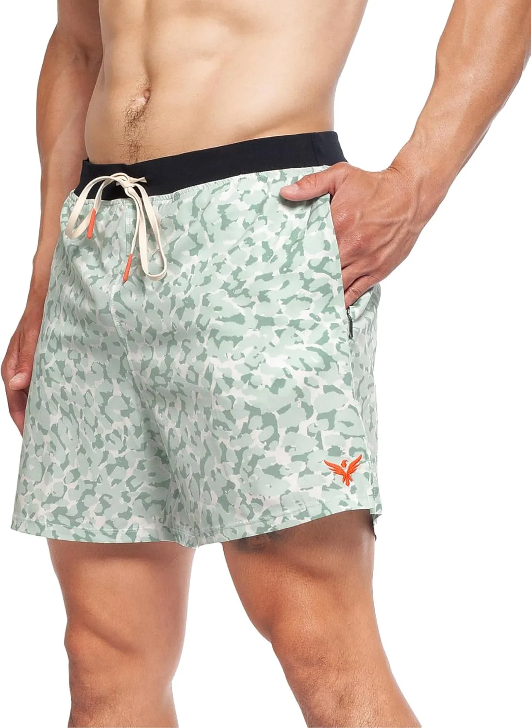 YOGA CROW 5" Men's Yoga Shorts Mens Athletic Shorts with Zipper Pockets, Breathable Liner, Mens Running Shorts, Hot Yoga