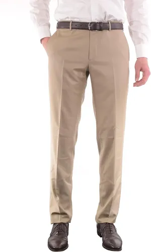 Zanella Platinum Parker Tasmanian Super 150's Wool Men Trousers - Modern Fit Flat Front Dress Pants